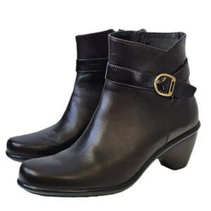 Dansko Womens Ryan Brown Leather Ankle Booties Size 41 US 9.5-10